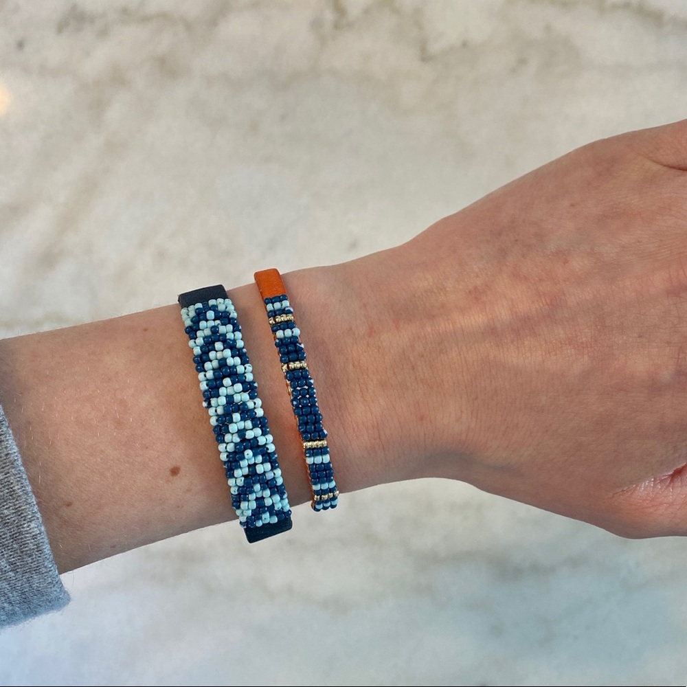Vineyard Vines Gold and Bead Bangle Set